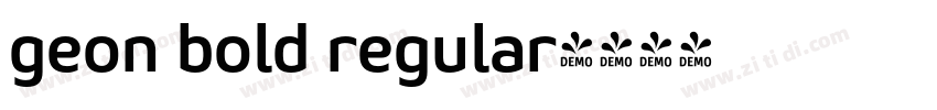 geon bold regular字体转换